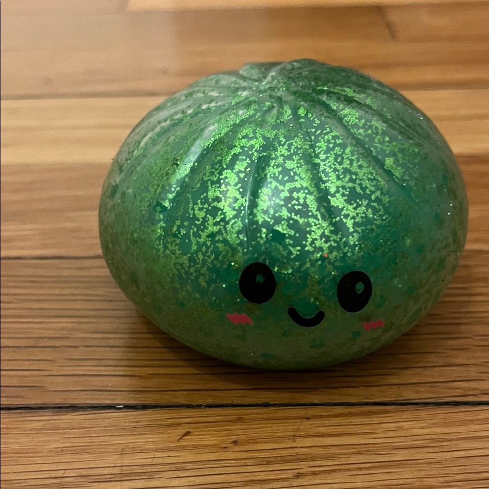 Green Glitter Kawaii Squishy Decorative Stress Toy
